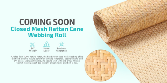 Introducing Closed Mesh (“V - Shaped”) Rattan Cane Webbing: Elegance and Strength for Your Next DIY Project